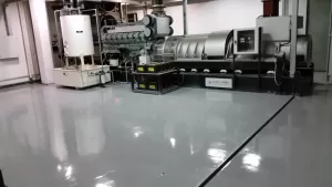 Sala de geradores UOL DIVEO pintado com epóxi airless